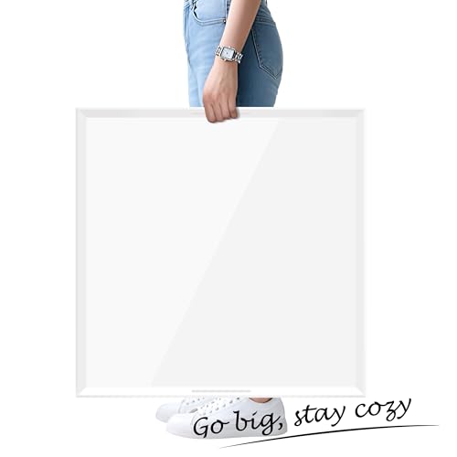 Glossy White Acrylic Serving Tray with Handles-Butler Trays for Coffee Table, Snacks,Breakfast in Bed, Kitchen Countertop,Vanity,Makeup Organizer,Ottoman (White, 24x24 Inches) - color: White, size: 24" x 24" x 2"