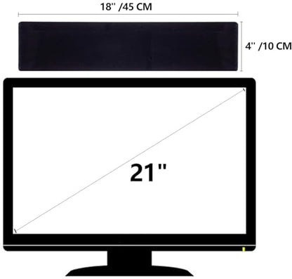 Black Monitor Memo Board Top Mount,18" Monitor Sticky Note Holder,Sticky Boards,Message Board for Computer Monitors…
