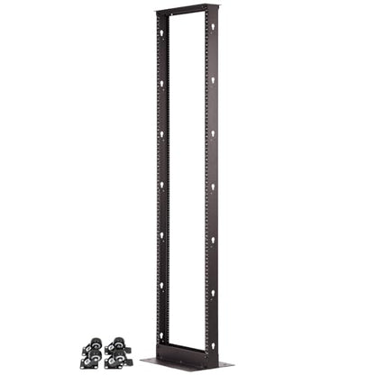 Aeons 45U 2 Post Open Frame Server Network Relay Rack for 19 Inch Networking Data & IT Devices A/V Equipment, Durable 2-Post Rack 45 U Aluminum Extrusion, Black - style: 45U-2Post-AL