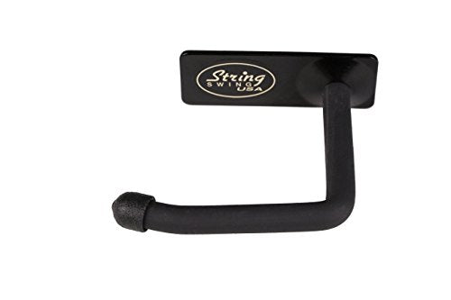String Swing Headphone Hanger Hook Headset Holder Accessory Hook for Under Desk Or Table (Screw Or Adhesive Strip Mount, Single Unit)