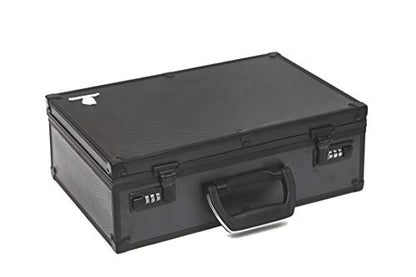 TC-A5 Black Lockable Storage Case with Sliding Divider Walls for TCG, Deck Box, Card Games, MTG, Magic, FaB, YGO, FaB, Dominion, Board Games