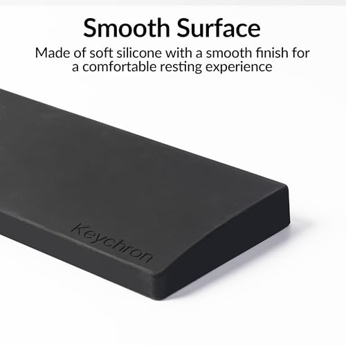 Ergonomic Silicone Wrist Rest for Keychron K12 / Q4 / Q60 / Q60 Max / Q4 Pro / Q4 HE / V4 / V4 Max, 12.04" Honeycomb Non-Slip Palm Rest, 60% Compact Mechanical Keyboard Support with Typing Pain Relief