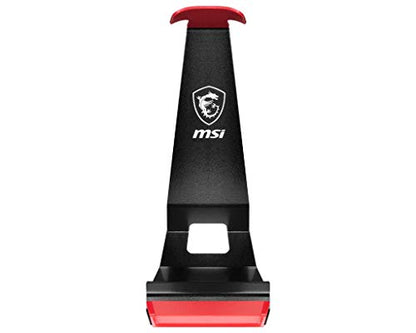 msi HS01 Headset Stand Headset Holder Earphone Stand with Solid Metal Design, Non-Slip Base, Sturdy Cell Phone Holder (Black)