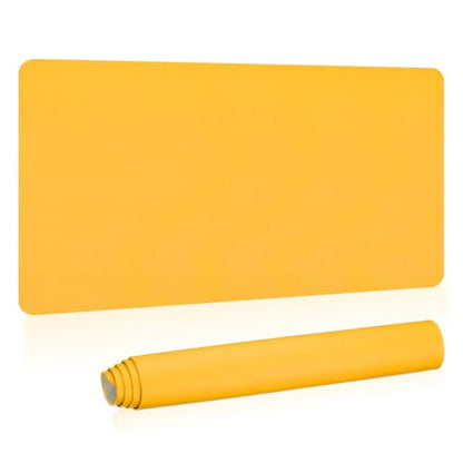 Patikil 31"x15" Desk Mat, Non-Slip Waterproof PU Leather Desk Pad Dual Sided, Yellow - color: Yellow, size: 15" x 31"