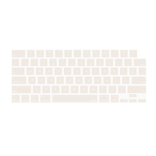 MOSISO Keyboard Cover Skin Compatible with MacBook Air 13.6 inch 2025 M4 A3240/Air 15 inch 2025 M4 A3241/Pro 14 inch 2025 M5 A3434, Beige - color: Beige