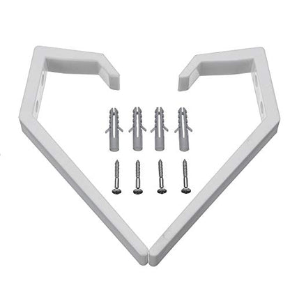 2PCS Helmet Holders Plastic Hanging Hooks Wall Mounted Hangers Hat Glove Bag Shoe Clothes Rack-White - color: White