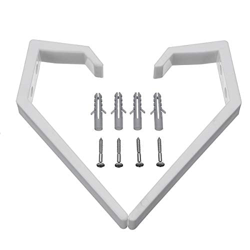 2PCS Helmet Holders Plastic Hanging Hooks Wall Mounted Hangers Hat Glove Bag Shoe Clothes Rack-White - color: White