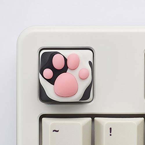 SYA ZOMOPLUS Cute Keycaps,Novelty Cat-Claws Keycap 3D Model OEM Profile Keyboard Keycaps Squishy-Paws Custom Key Caps for Cherry MX Switches Mechanical Gaming Keyboard Catpaw ESC-Key Keycap(Cow1pcs) - color: Cow-1pcs