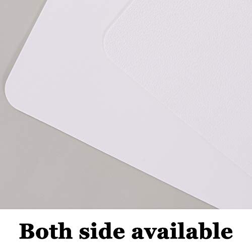 Wipeable Placemats Leather Table Mats Waterproof Heat-Resistant Easy to Clean for Dining Table Set Kitchen Table (4, White) - color: White, size: set of 4