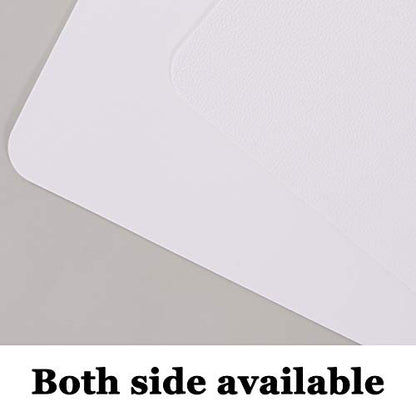 Wipeable Placemats Leather Table Mats Waterproof Heat-Resistant Easy to Clean for Dining Table Set Kitchen Table (4, White) - color: White, size: set of 4