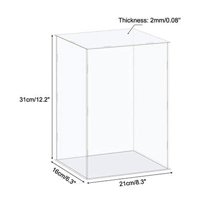 MECCANIXITY Acrylic Display Case Box Clear Dustproof Protection Showcase 8.3x6.3x12.2 Inch for Collectibles Display - size: 8.3x6.3x12.2 Inch