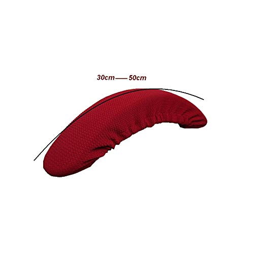 Isccdy Removable Washable Office Chair Armrest Slipcovers Covers Pads (Wine red) - color: Wine Red
