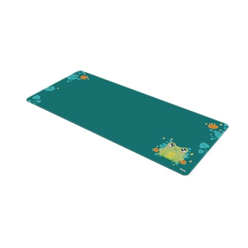 Pixio Mouse Pads - 36 x 16 inch XXL Lilly Frogs Green Multifunctional Large Desk Mats for Gaming, Office, Desktop Anti-Slip Waterproof Washable Computer Mouse Mat - color: Green Lilly Frogs