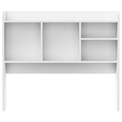 Nova Microdermabrasion Wooden Desktop Bookshelf with 6 Shelves–3-Tier Desk Organizer Hutch for Computer Desk, Home or Office (White)