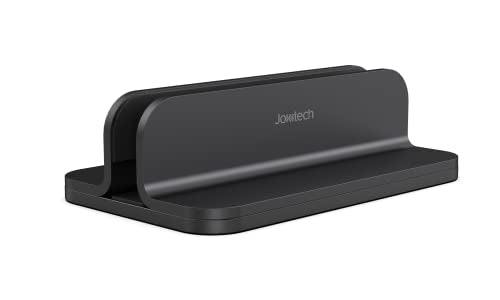 JOKItech Aluminum Laptop Vertical Stand Organizer, Sturdy Laptop Computer Holder Desktop Stand Compatible with new Retina Apple MacBook Pro/Air/Neo, Mac mini & iPad Pro - Black - color: Black