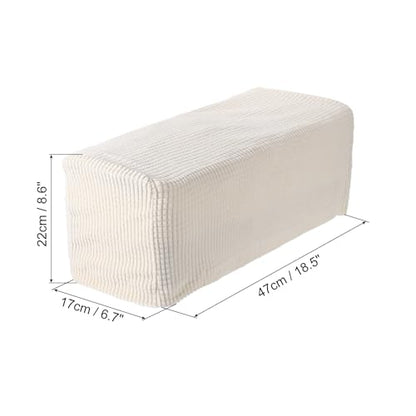 uxcell 2pcs Stretch Armrest Covers for Chairs/Sofas, Couch Arm Covers with Twist Pin, Furniture Protector Slipcovers White - color: White