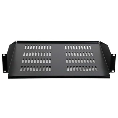 Aeons 2U 19-inch Universal Server Shelf Rack Mount Vented Cantilever Center Mount Shelf 15" Deep, Fixed Server Rack Cabinet Shelf Black - style: 2U-15" Vented