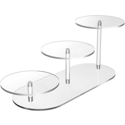 NiHome Display Stand for LEGO Botanical Collection Sets, Clear Acrylic 3-Tier Stepped Riser for Collectibles Figures Tabletop Plants Perfume Cupcakes, Room Decor, Tool-Free Quick Assembly, 1 Pack