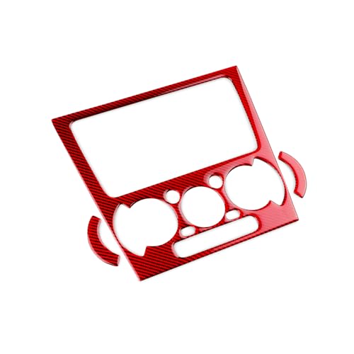 AIRSPEED for Subaru Impreza 2005 2006 2007 Center Screen AC Button Frame Cover Carbon Fiber Center Console Air Condition Button Interior Trim Accessories, Red - color: AC Button Frame Red
