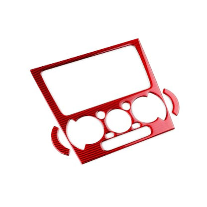 AIRSPEED for Subaru Impreza 2005 2006 2007 Center Screen AC Button Frame Cover Carbon Fiber Center Console Air Condition Button Interior Trim Accessories, Red - color: AC Button Frame Red