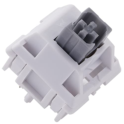 OOCTPK Chilkey Quiet Tactile Keyboard Switches, 50gf 5-Pin Pre Lubed Key Switch with POM Stem, Compatible with MX Keycaps for Mechanical Keyboard 35pcs - color: WS Switches-Silent Tactile-35pcs