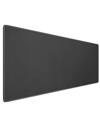 Reniteco Waterproof Large Gaming Mouse Pad with Durable Stitched Edges, Non-Slip Rubber Base, Grainy Jacquard Mouse Mat Desk Pad for Home Office Gaming, 27.6"x11.8"x0.12", Matte Black - color: Matte Black, size: 27.6''x11.8''x0.12"