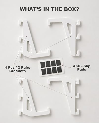 Mechanical Keyboard Holder for IKEA SKADIS Pegboard Accessories | White | Keyboard Stand | Space-Saving Desk Organizer, Gaming Office | 4PCS - color: White