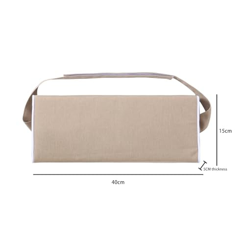 Enipate Outdoor Chaise Lounge Head Pillow, Pack of 2 Water Resistant Headrest Pillows with Elastic Band for Pool Patio Chairs - color: Khaki