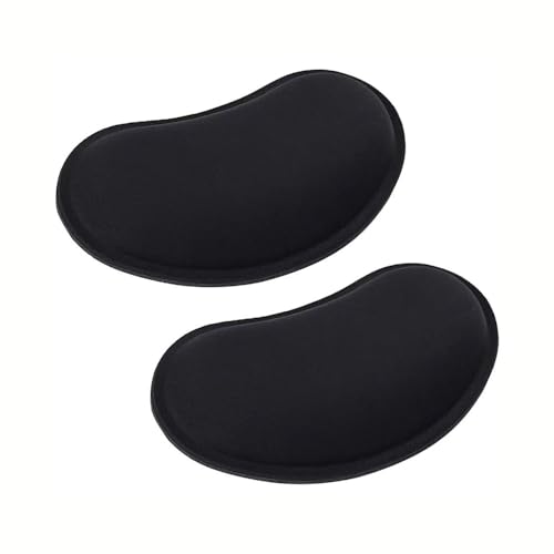 MXCOIRTP Wrist Rest for Mouse, Ergonomic Memory Foam Wrist Cushion Support Pad, Mouse Wrist Pad with Non-Slip Base for Typing Pain Relief, Office, Home, Gaming, Computer, Black, 2PCS - color: Black, 2pcs