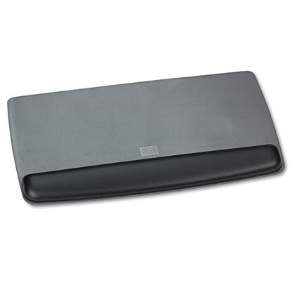 3M WR420LE Gel Wrist Rest Keyboard Platform, 19.5 x 10.5 Inch, Black Leatherette
