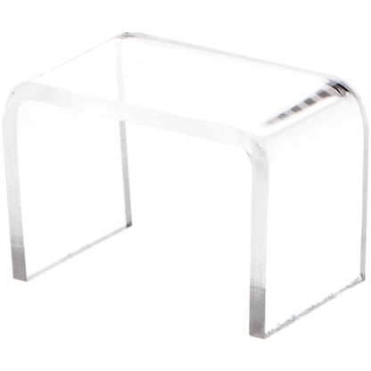 Plymor Clear Acrylic Rectangular Display Riser, 1" H x 1.5" W x 1" D (3/32" thick) - size: 1" x 1.5" x 1"