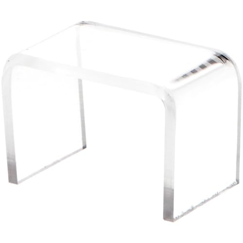 Plymor Clear Acrylic Rectangular Display Riser, 1" H x 1.5" W x 1" D (3/32" thick) - size: 1" x 1.5" x 1"
