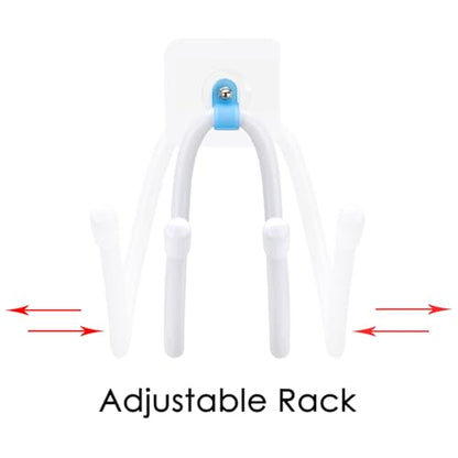 Linkidea Controller Wall Mount Holder Compatible with PS4, PS5, Xbox, Switch, Multifunctional Adjustable Headphone Hook, VR Headset Hanger (White, 4 Pack)