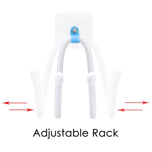 Linkidea Controller Wall Mount Holder Compatible with PS4, PS5, Xbox, Switch, Multifunctional Adjustable Headphone Hook, VR Headset Hanger (White, 4 Pack)