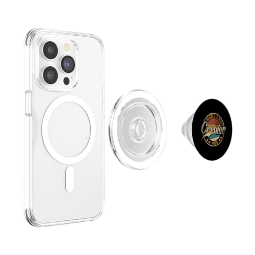 Worlds Best Creator | Vlogger Influencer | Blogger PopSockets PopGrip for MagSafe - style: Magnetic PopGrip