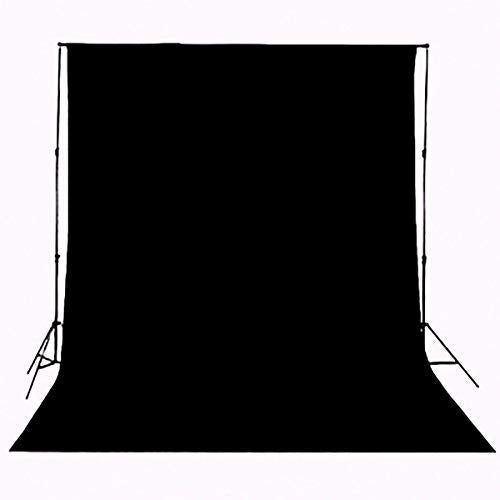 Background Solid Black Backdrop Muslin Portrait Background Screen for Photo Backdrop Video Photography Studio(10x12ft, Black) - color: Black, size: 10x12ft