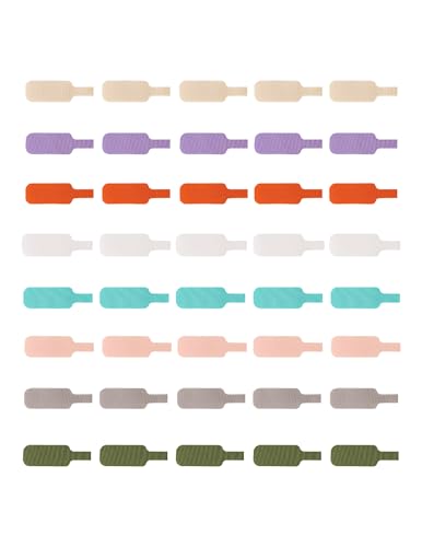 Cable Labels Large Size, Multi-Color (40-Pack) Write On Cord Tags for Organizing Wires and Identification,Reusable and Versatile for Multiple Purposes - 8Color