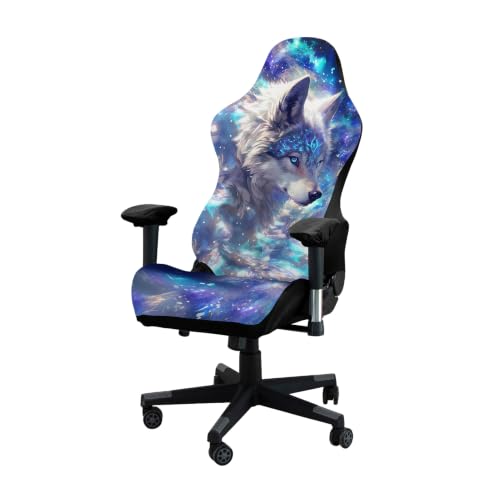 Gaming Chair Covers, 3D Printing Stretchable Soft Non-Slip Easy to Install Gamer Chair Cover with Armrest Cover(No Chair)(M) - color: M