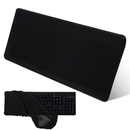 Keyboard Dust Cover, Black Keyboard Covers for Desktop Stretch Fabric Computer Keyboards Cover Washable Keyboards Protector Covers for Computer Mechanical Gaming from 14.9" X 5.9" Up to 19.5" X 7.5"