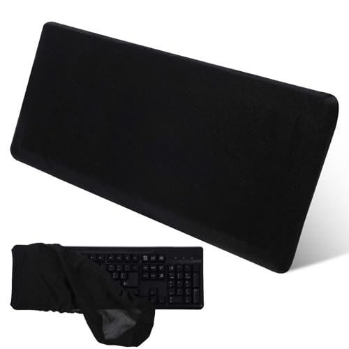 Keyboard Dust Cover, Black Keyboard Covers for Desktop Stretch Fabric Computer Keyboards Cover Washable Keyboards Protector Covers for Computer Mechanical Gaming from 14.9" X 5.9" Up to 19.5" X 7.5"