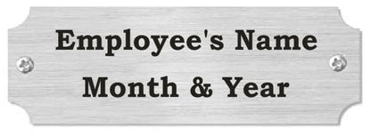 Employee of the Month Plate Inserts (Silver) - color: Silver