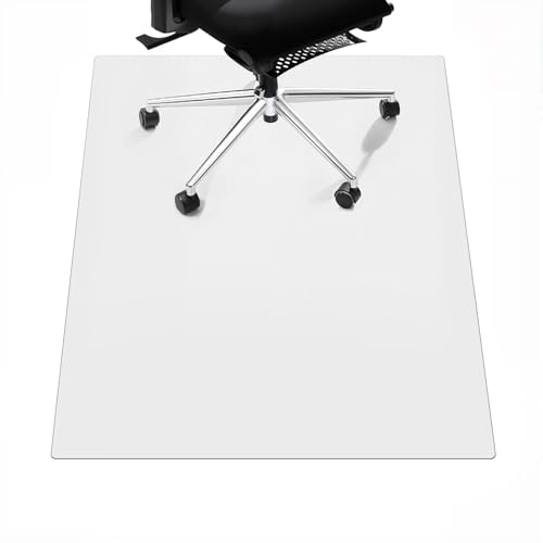 Office Chair Mat for Hard Floor, 45'' x 53'' Computer Desk Chair Mat for Floors, Easy Rolling for Office on Carpets Anti-Slip Carpet Protector for Rolling Work and Gaming Chairs - size: Square 2.2mm 45*53 in