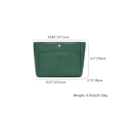 YONEBN waterproof Storage Bag Lightweight Large Capacity nylon Bag Inner Bag Handbag Organizer - color: Pu/Forest Green