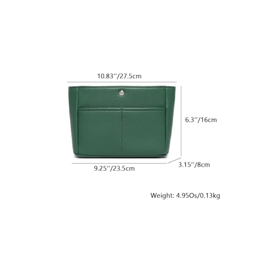 YONEBN waterproof Storage Bag Lightweight Large Capacity nylon Bag Inner Bag Handbag Organizer - color: Pu/Forest Green