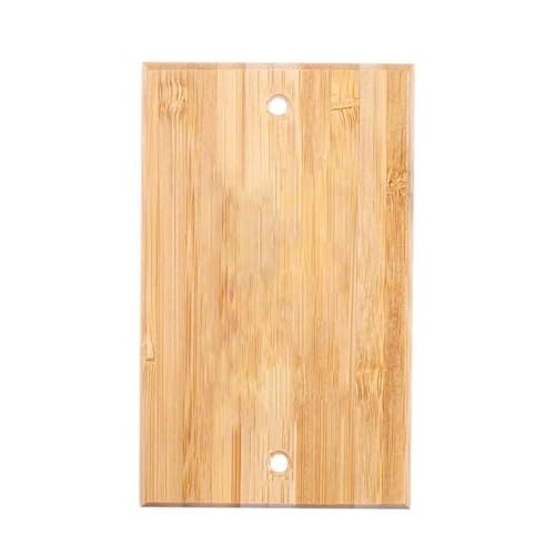 Solid Wood Single Toggle Light Switch Plate 4.5" X 2.76" Bamboo Light Switch Cover Quality Raw Wooden Decorative Blank Light Switch Cover Plate Bedroom Kitchen Home Decor - color: 1PC-Single Toggle Blank