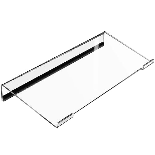 Egchi Small Computer Keyboard Stand, 11.8 x 5.1 Inch- Keyboard Tray for 78 Keys Keyboard, Acrylic Keyboard Riser Lift for Desk, keyboard Holder for Mini Computer Keyboard & Apple Magic Keyboard -Clear - color: Clear 11.8in L* 5.1in W* 1.3in H