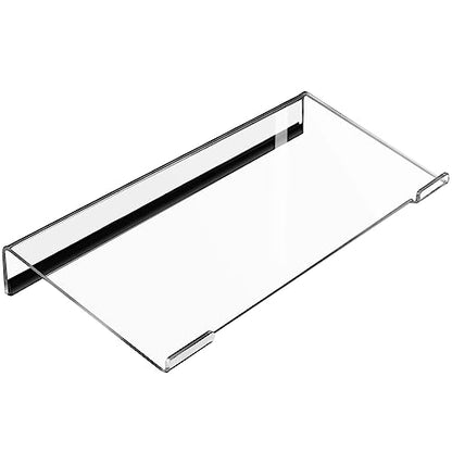 Egchi Small Computer Keyboard Stand, 11.8 x 5.1 Inch- Keyboard Tray for 78 Keys Keyboard, Acrylic Keyboard Riser Lift for Desk, keyboard Holder for Mini Computer Keyboard & Apple Magic Keyboard -Clear - color: Clear 11.8in L* 5.1in W* 1.3in H