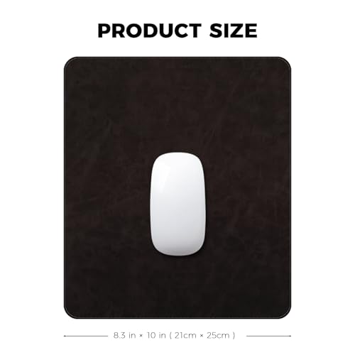 Smalll Premium PU Leather Desk Pad - Non-Slip Waterproof Mouse Pad with Stitched Edges Portable Size Mouse pad for Home Ofiice 9.8"x 8.3" S Black - color: Black, size: 9.8" x 8.3"