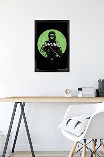 Trends International Call of Duty: Modern Warfare 2 - Ghost Emblem Wall Poster, 14.725" x 22.375", Black Framed Version - color: Black Framed Version, size: 22.4"L x 14.7"W