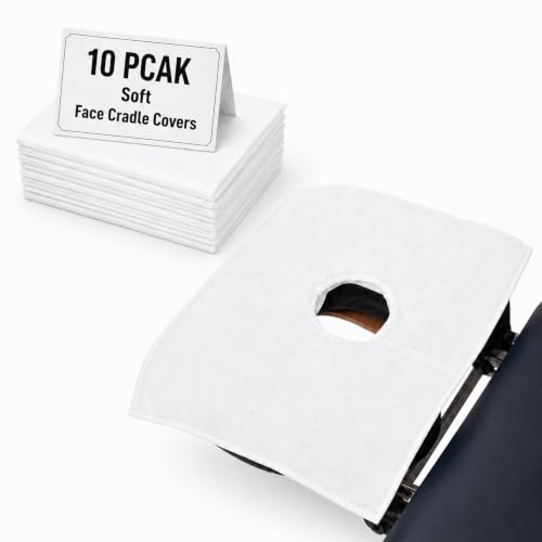 Ciieeo Spa Bed Cover with Hole 10Pcs Disposable Massage Cloth Set for Beauty Salon Spa Massage Table Comfortable Breathable Satin Fabric 31.49X19.68In